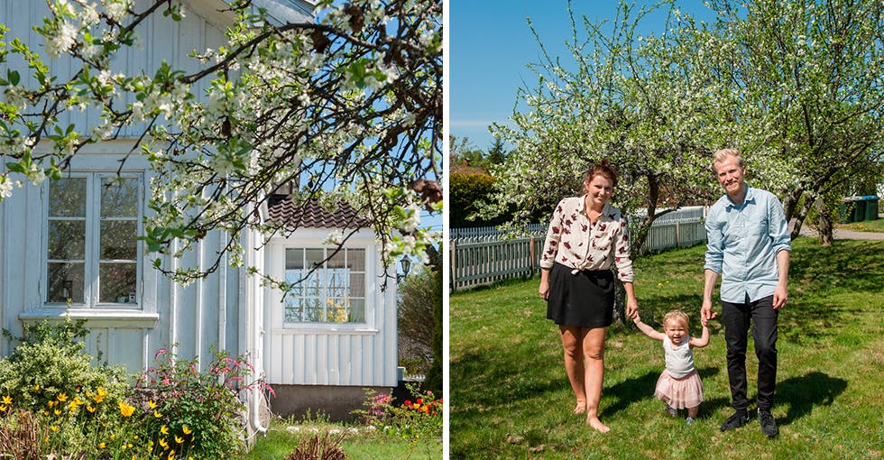 Var med i Norges vakreste hjem 2014 Kine Vinje og Tom Richard Andersen bor i det gamle huset sammen med datteren Lykke på ett år.